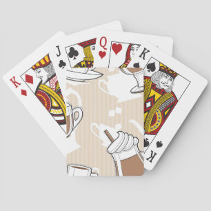 Coffee, sweet pattern playing cards