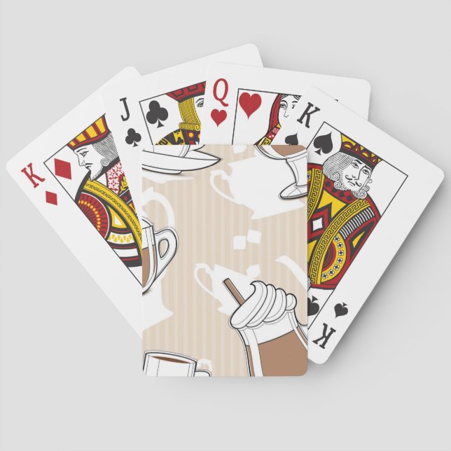 Coffee, sweet pattern playing cards (Back)