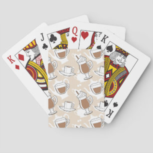 Coffee, sweet pattern playing cards