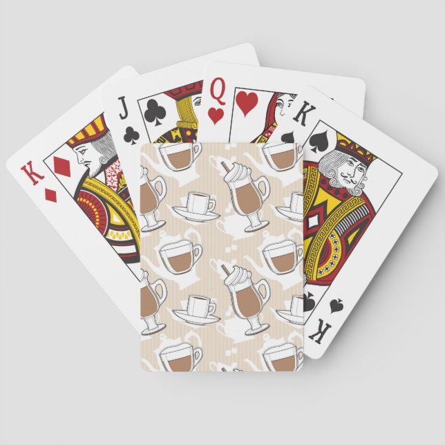 Coffee, sweet pattern playing cards (Back)