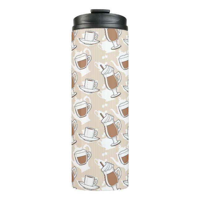 Coffee, sweet pattern thermal tumbler (Front)