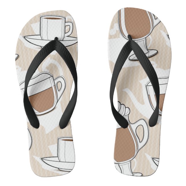 Coffee, sweet pattern thongs (Footbed)