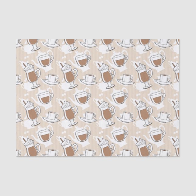 Coffee, sweet pattern tissue paper (Front)