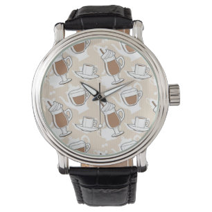 Coffee, sweet pattern watch