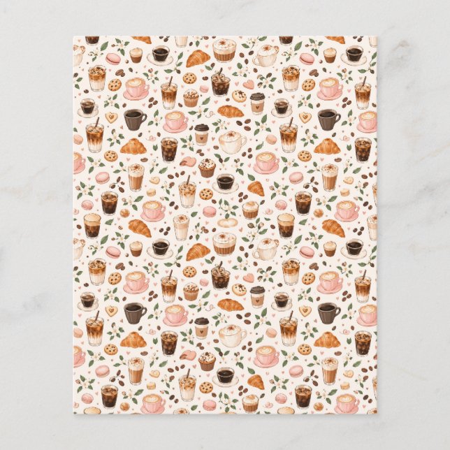 Coffee & Sweet Treats Pattern Flyer (Front)