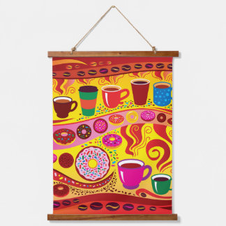Coffee Swirl and Sugar Rush Hanging Tapestry