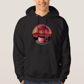 Coffee Synthwave 80s Retrowave Aesthetic  1 Hoodie