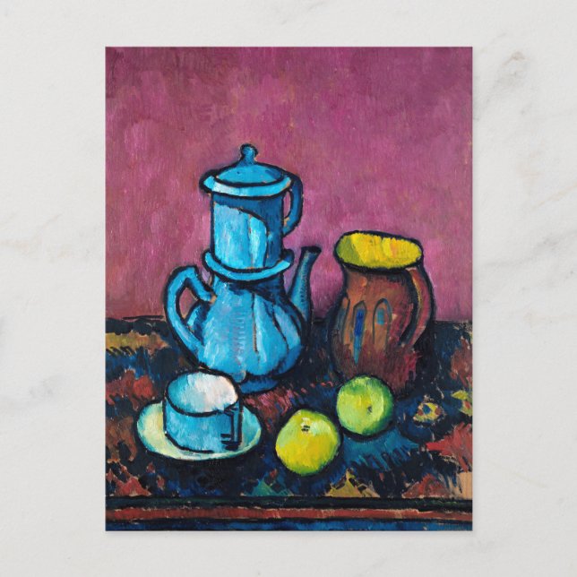 Coffee Tableware and Apples | Alexander Kanoldt Postcard (Front)