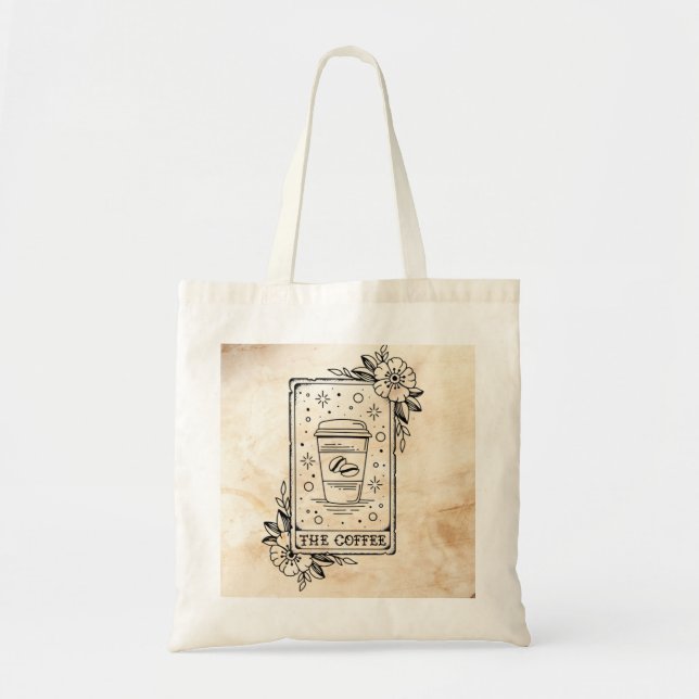 Coffee Tarot Card Tote Bag (Front)