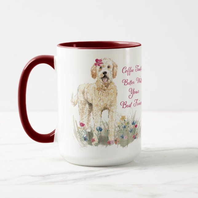 Coffee Tastes Better...Golden Doodle Edition Mug (Left)