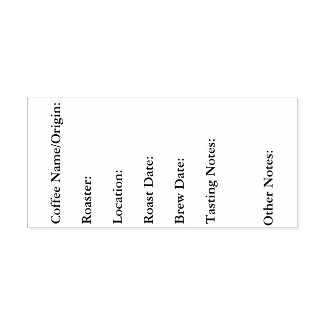 Coffee Tasting Notes Self-inking Stamp (Design)