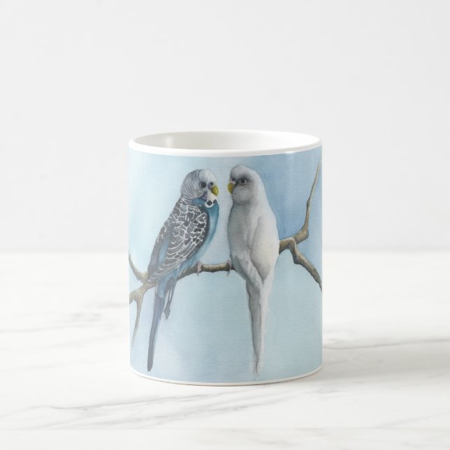 Coffee Tea Hot Cocoa Mug Parakeets Budgie Bird Cup (Center)