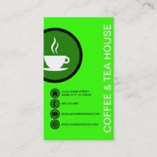 COFFEE & TEA HOUSE bubbles Business Card