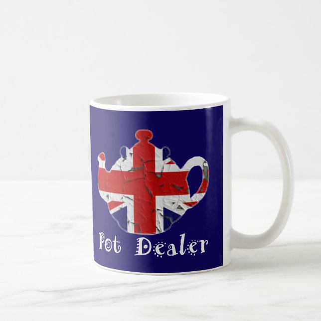 Coffee Tea Mugs Funny Pot Dealer British Teapot (Right)
