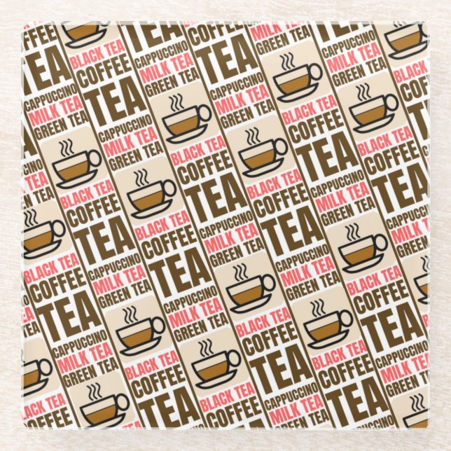 COFFEE TEA PATTERN, Coaster (Front)