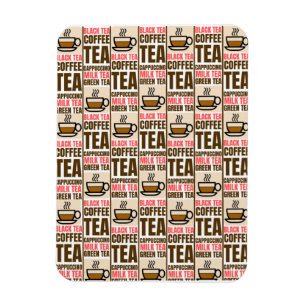 COFFEE TEA PATTERN, Flexible Photo Magnet