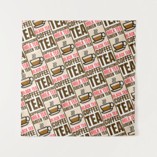 COFFEE TEA PATTERN, Tapestry