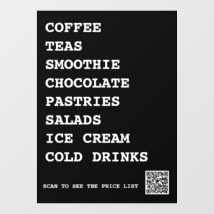 Coffee Tea Salads Window Vinyls  Food