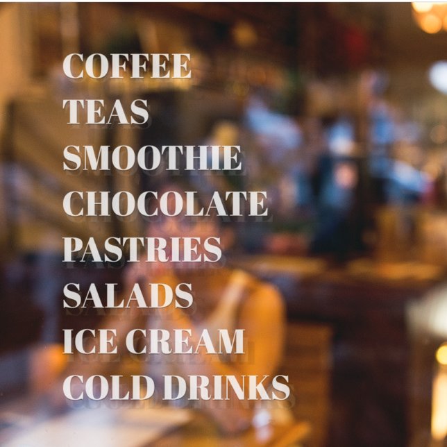Coffee Tea Salads Window Vinyls Transparent | Food (Creator Uploaded)