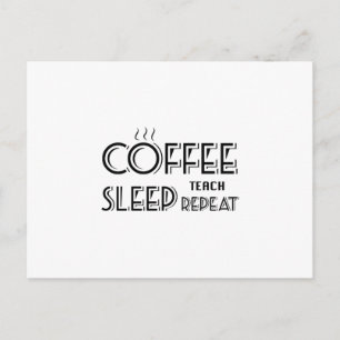 Coffee Teach Funny Gif Teacher School Teaching Postcard