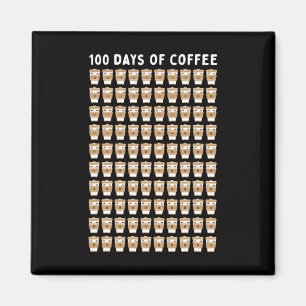 Coffee Teacher 100 Coffee Cups 100th Day School Magnet