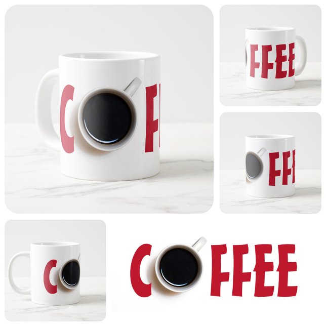 COFFEE text Large Coffee Mug (Creator Uploaded)