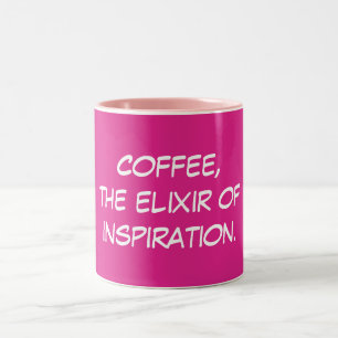 Coffee, the elixir of inspiration Two-Tone coffee mug