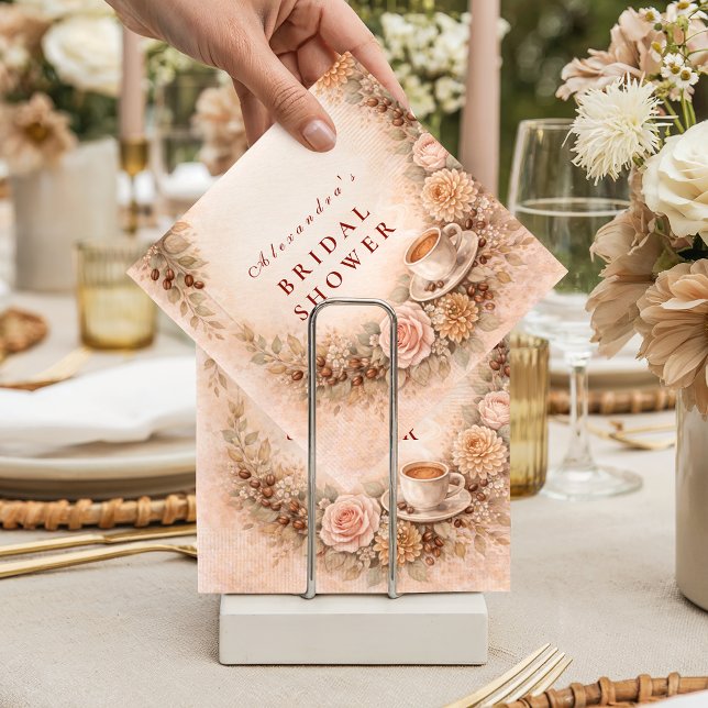 Coffee Theme Bridal Shower Napkin (Creator Uploaded)