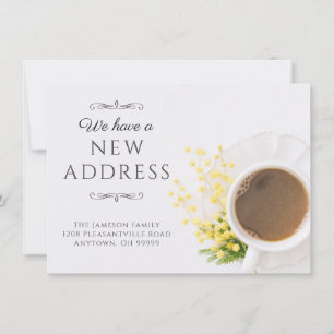 Coffee Theme New Address Notification Announcement