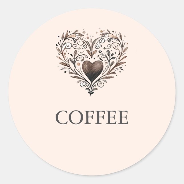 Coffee-Themed Bridal Shower Labels for Coffee Bar (Front)
