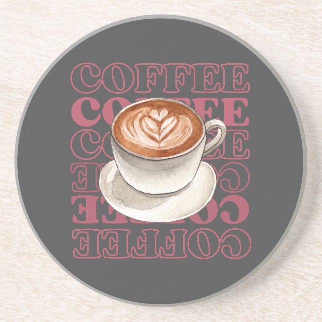 coffee themed coaster (Front)