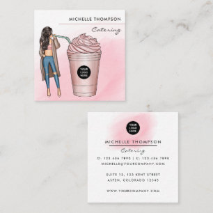 Coffee themed Food Catering Business Card