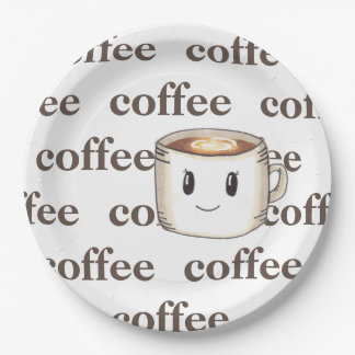 Coffee Themed Large Dinner Plates
