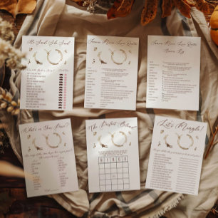 Coffee Themed Let's Mingle Bridal Shower Game Notepad