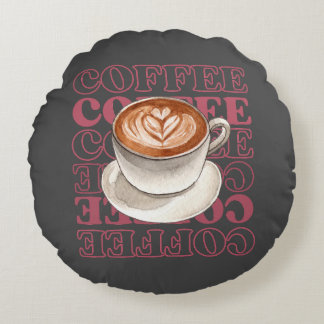 coffee themed throw pillow