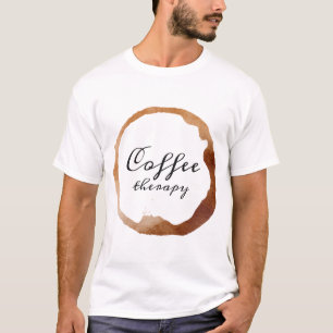 Coffee therapy text on a coffee cup stain design T-Shirt