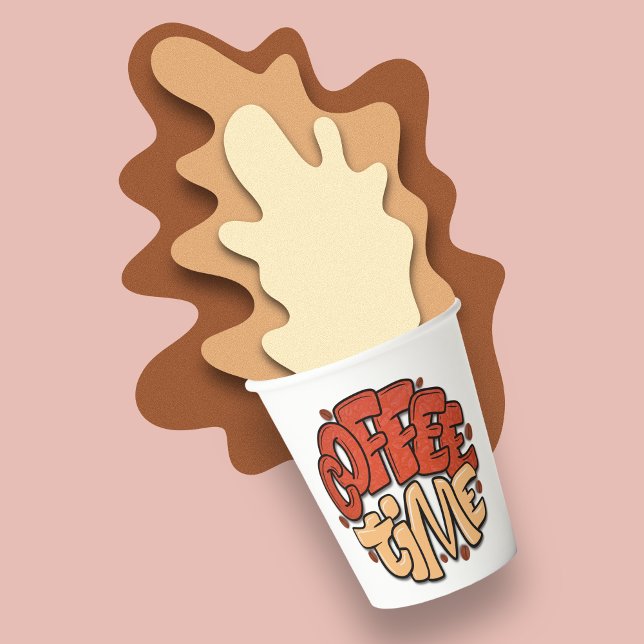 Coffee time calligraphy words  paper cups (Creator Uploaded)