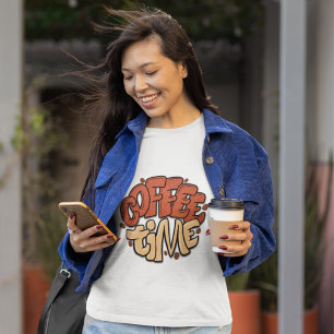 Coffee time calligraphy words T-Shirt