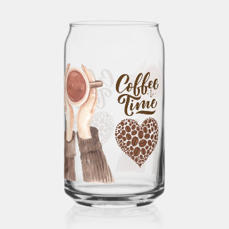 Coffee Time Can Glass