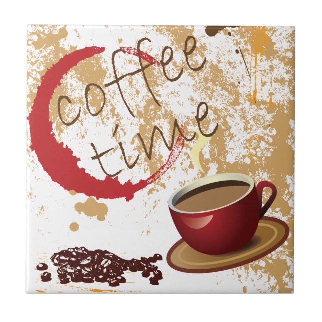 Coffee Time Ceramic Tile (Front)