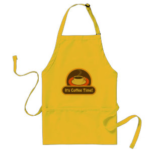 Coffee Time Coffee Cup Cafe Staff Standard Aprons