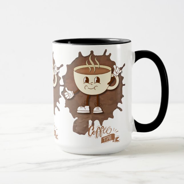 **Coffee Time – Cute Smiling Cup Steam  (Right)