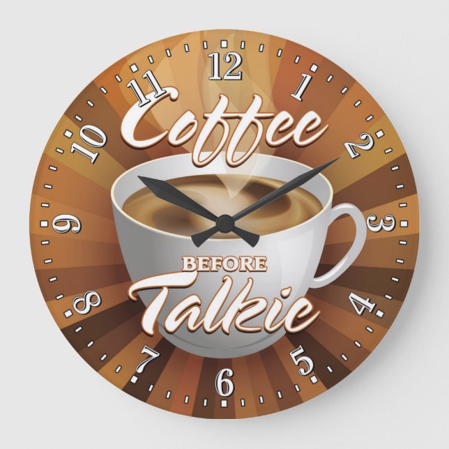 Coffee Time Decorative Wall Clock (Front)
