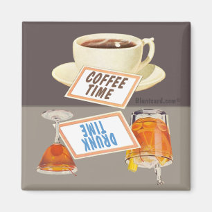 Coffee time flip magnet