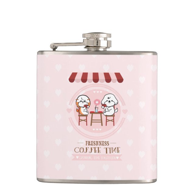 Coffee time hip flask (Front)