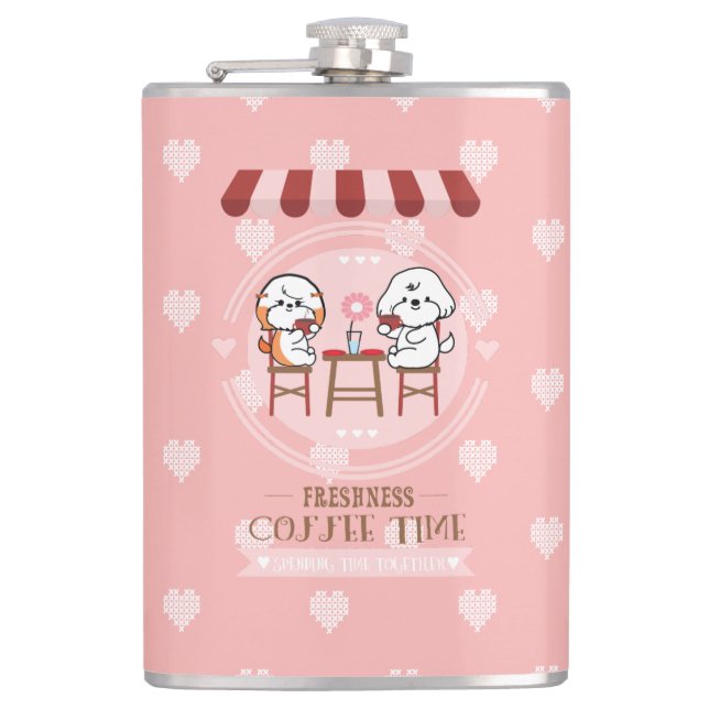 Coffee time hip flask (Front)
