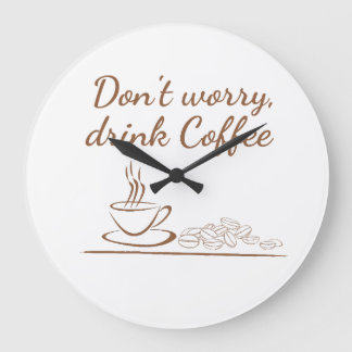 Coffee Time Large Clock