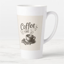 Coffee Time Latte Mug 12 & 17 oz