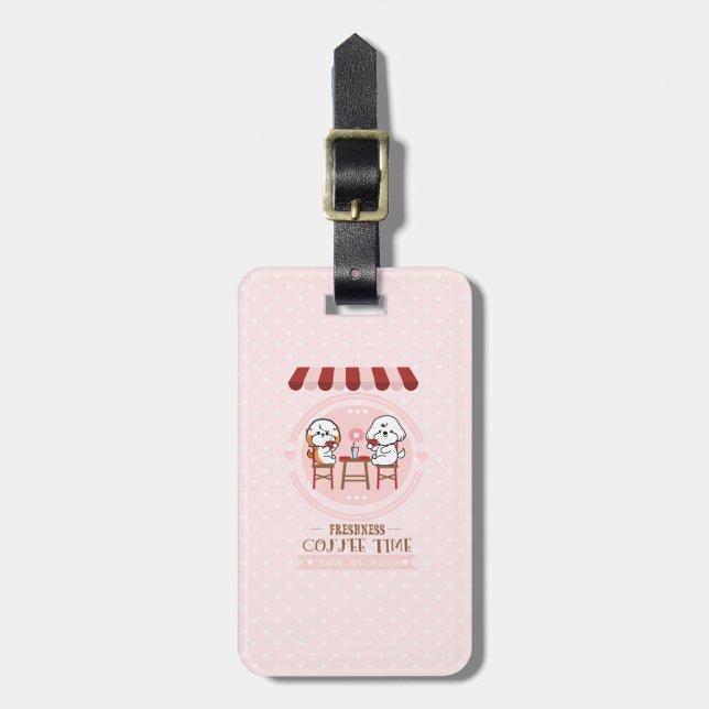 Coffee time luggage tag (Front Vertical)