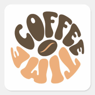 Coffee Time - Morning Brew Square Sticker